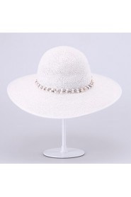 Women Casual Summer Straw Floppy Hat
