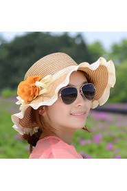Summer Sun Waves Curl Lace Female Flowers Beach Hat