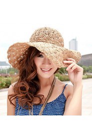 Women Straw Fashion Simple Beach Fedora Hat,Cute/ Party/ Casual Spring/ Summer/ Fall