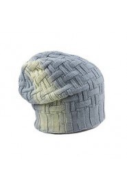 Square Color Changed Knitted Hat