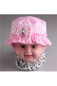 A&M Embroidery Bow Contrast Color Cute Baby Sun Hat