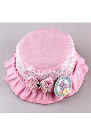 A&M Embroidery Bow Contrast Color Cute Baby Sun Hat