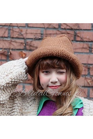 Women Knitwear Bucket Hat , Cute/Casual Winter