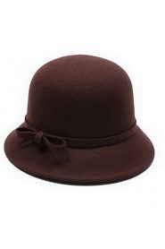 Women'S And Men's Wool Bow Bowler Fashion Hats