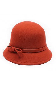 Women'S And Men's Wool Bow Bowler Fashion Hats