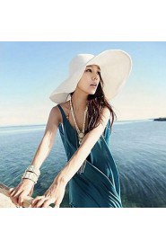 Women'S Costume Beach Sun Seaside Tourism Big Hat