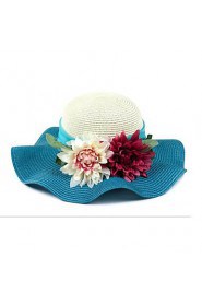 Women Straw Floppy Hat , Casual Summer