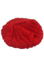 Women's Warm Solid Color Crocheted Beanie