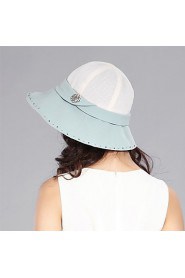 Xiaerbeiluo Simple Large Brim Sun Hat(Blue)