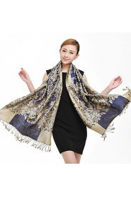 Ms. National Wind Long Section Of Cotton Jacquard Fringed Scarves