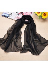Women's Cute/Casual Chiffon/Polyester Solid Color Scarves