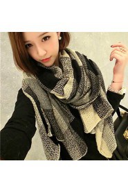 Korean Version Of The Fall And Winter Warm Cashmere Black And White Plaid Scarves