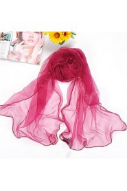 Shawls Chiffon/Polyester Bead Thin Casual/Special Occasion Scarves(More Colors)