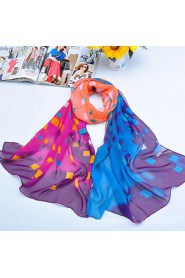 Shawls Chiffon/Polyester Multicolor Grid Scarves(More Colors)