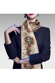 Shawls Voile/Polyester Classic Print Scarves