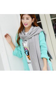 Long Solid Color Candy-colored Thick Wool Winter Scarf