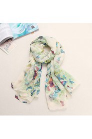 HOT Lady selling the butterfly print velvet chiffon scarf shawl