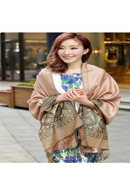 Ms National Wind Long Fringed Shawls Spend Jacquard Warm Colored Scarves