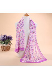 New tulip printed chiffon scarf silk scarves