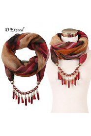 Women's light weight infinity scarves with jewelry pendant new Arrival
