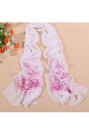 Ms new rainbow flower chiffon scarves