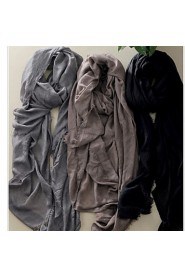 Art Fan Explosion Models Warm Cotton Pure Color Oversized Shawl Bag Scarf