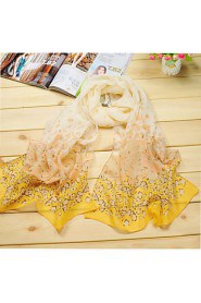 Women's Casual Chiffon/Polyester Summer Leopard Print Thin Scarves