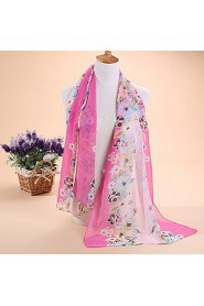 New flowers chiffon scarf silk scarves