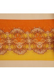 Ludy Women's Woolen Chiffon Sunflower Pattern Scarf