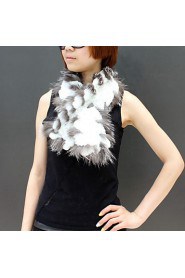 Scarves Feather/Fur Black/ White Party/Evening