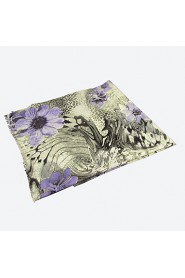 Floral Print Scarf (Gray)