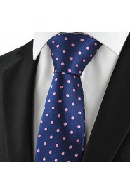 Men's Polka Dot Microfiber Classic Tie Formal Suit Necktie Wedding Party Holiday Gift (4 Colors Available)