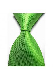 Men's Solid Plaid Checked Microfiber Tie Necktie With Gift Box (10 Colors Available)