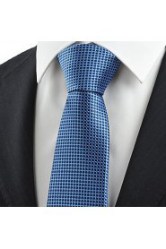 Men's Necktie Blue Polka Dots Wedding/Business/Work/Formal/Casual Tie With Gift Box