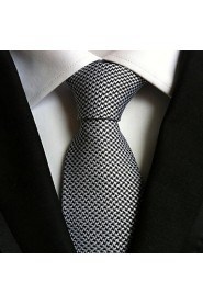 Men Wedding Cocktail Necktie At Work White Black Colors Tie