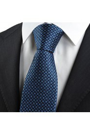 Men's Navy Blue Tie Wedding/Party/Work/Casual Necktie With Gift Box