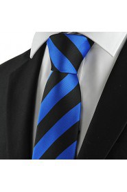 Men's Striped Microfiber Tie Suits Necktie Formal Wedding Party Holiday With Gift Box (5 Colors Available)