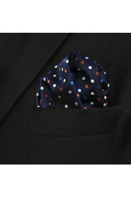 Blue Dotty Dots Pocket Square Hankies Hanky Mens Handkerchief Large