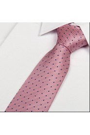Pink Blue Rhombus Men evening Necktie Arrow Jacquard Tie