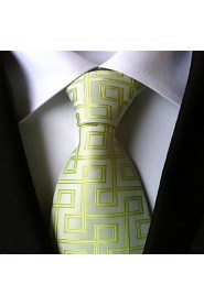 Men Wedding Cocktail Necktie At Work Light Green Tie