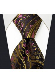 Shlax & Wing Silk Neckties Ties Brown Chocolate Paisley Men's Acceossories