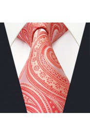 Men's Tie Baby Pink Paisley 100% Silk Business