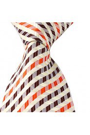 Classic Colored Jacquard Woven Silk Men Leisure Necktie Tie