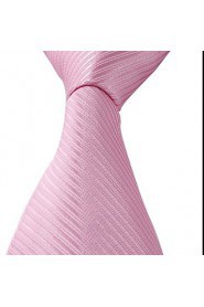 Pure Pink Jacquard Tie Men Business Suits Leisure Necktie