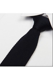 Fashion Navy Blue Narrow Leisure Flat Knitted Men Necktie Tie
