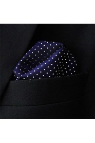 Men's Blue Hanky 100% Silk Business Fashion Pocket Square