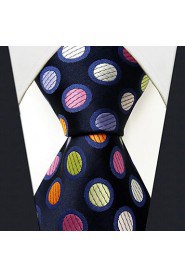 Shlax & Wing Extra Long Size Dots Blue Multicolor Mens Neckties Ties Silk