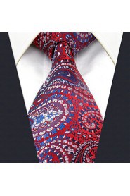 Men's Tie Fuchsia Paisley Fashion 100% Silk Business
