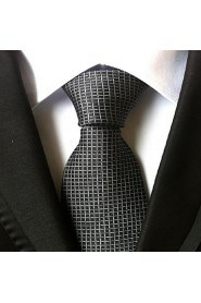Men Wedding Cocktail Necktie At Work Gray White Tie