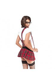 Sexy Halloween Costume Red Adult Student Uniform(3 Pieces)